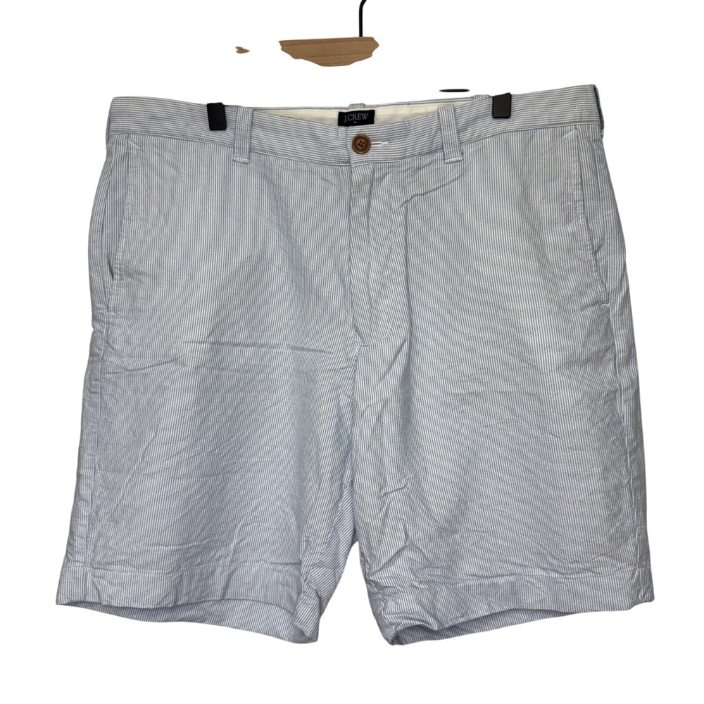J. Crew Men's Gramercy Shorts Striped Casual Flat Front‎ Cotton Blend Size 36